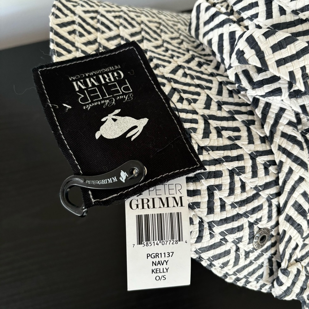 Peter Grimm Wide Brim Navy Kelly Floppy Sunhat New with Tags - Picture 11 of 14